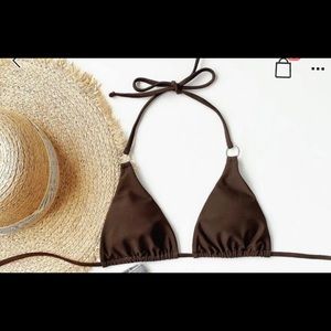 ROMWE brown bikini top size M